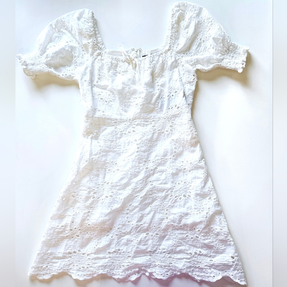 7 For All Mankind White eyelet dress XS